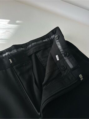 🇮🇹 Armani Collezioni Men's Black Tuxedo Trousers Satin Trim Made in Italy IT 38